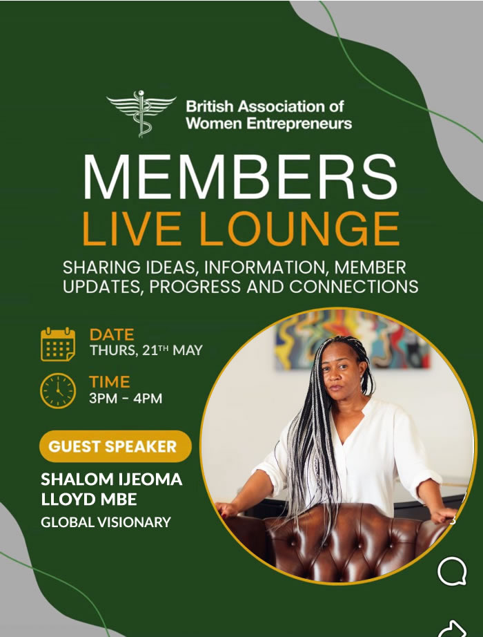 21 MAY Shalom Ideoma Lloyd MBE